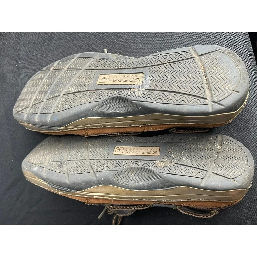 Sperry Top-Sider Billfish Mens 9.5M Tan Brown Leather Boat Shoes STS11735